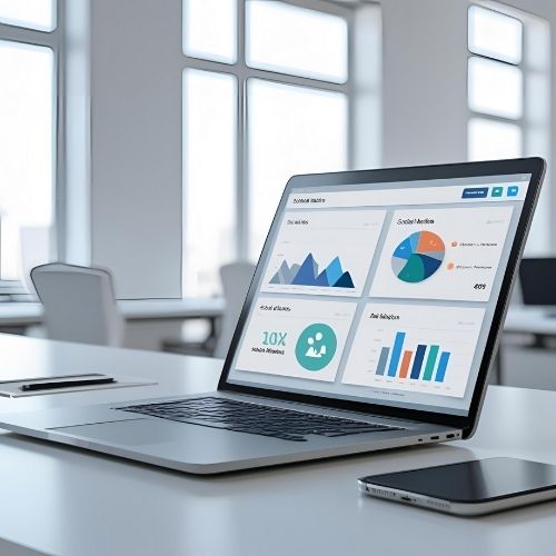 Web tasarım, SEO ve e-ticaret odaklı dijital pazarlama çalışma masası